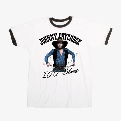 I.O.U. Blues Johnny Paycheck Ringer T-Shirt