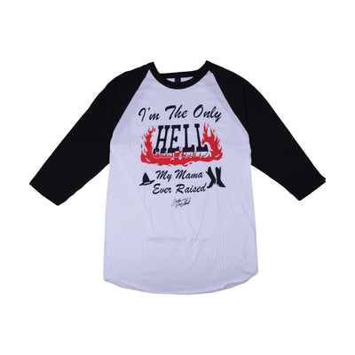 Only Hell Johnny Paycheck Baseball Tee