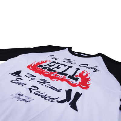 Only Hell Johnny Paycheck Baseball Tee